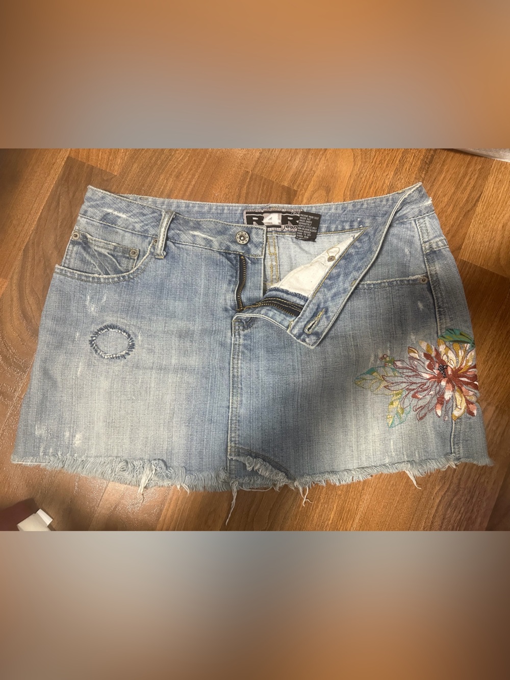 VINTAGE Y2K R4R Blue Denim Mini Skirt 🍄🟫